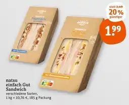 tegut Natsu einfach gut sandwich Angebot