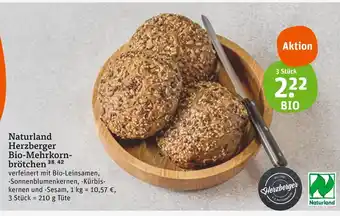 tegut Naturland herzberger bio-mehrkornbrötchen Angebot