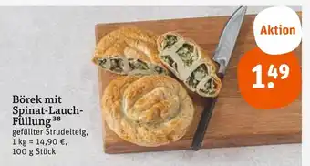 tegut Börek mit spinat-lauch-füllung Angebot