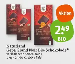 tegut Naturland gepa grand noir bio-schokolade Angebot