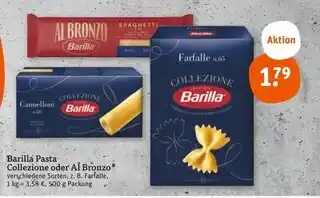 tegut Barilla pasta collezione oder al bronzo Angebot