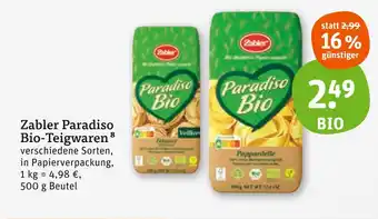 tegut Zabler paradiso bio-teigwaren Angebot