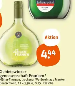 tegut Gebietswinzergenossenschaft franken müller-thurgau Angebot