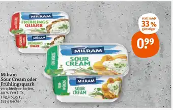 tegut Milram sour cream oder frühlingsquark Angebot