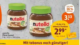 tegut Nutella plant based Angebot