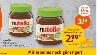 tegut Nutella plant based Angebot