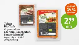 tegut Tukan bio-tofu al pomodoro oder bio-räuchertofu sesam-mandel Angebot