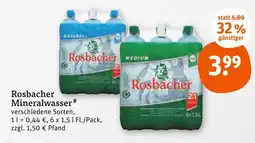 tegut Rosbacher mineralwasser Angebot