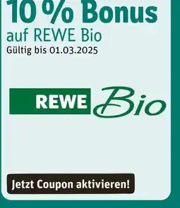 nahkauf Rewe 10 % bonus auf rewe bio Angebot