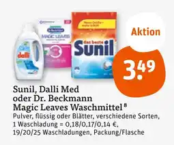 tegut Sunil, dalli med oder dr. beckmann magic leaves waschmittel Angebot