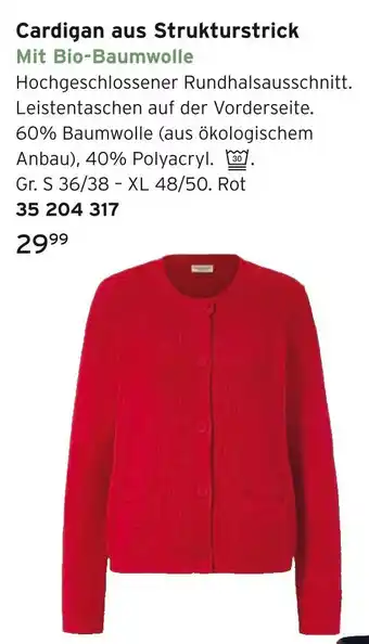 Tchibo Cardigan aus strukturstrick Angebot