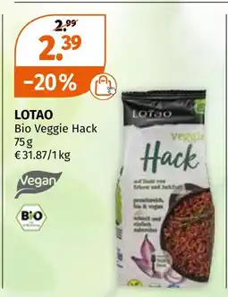 Müller Lotao bio veggie hack Angebot