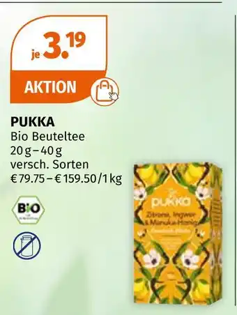 Müller Pukka bio beuteltee Angebot