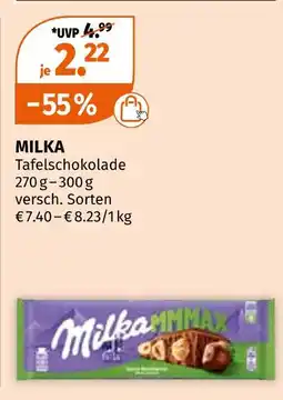 Müller Milka tafelschokolade Angebot