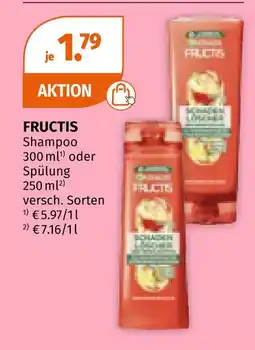 Müller Fructis shampoo oder spülung Angebot