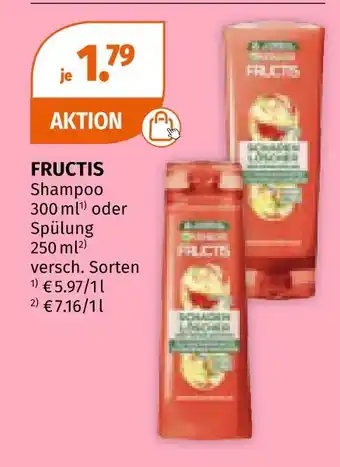 Müller Fructis shampoo oder spülung Angebot