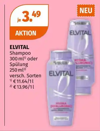 Müller Elvital shampoo oder spülung Angebot