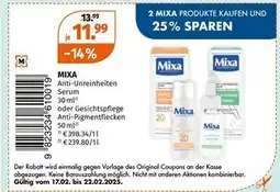 Müller Mixa anti-unreinheiten serum oder gesichtspflege anti-pigmentflecken Angebot