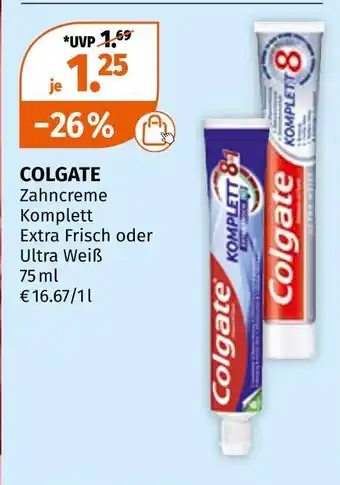 Müller Colgate zahncreme komplett extra frisch oder ultra weiß Angebot