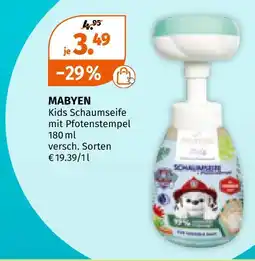 Müller Mabyen kids schaumseife mit pfotenstempel Angebot