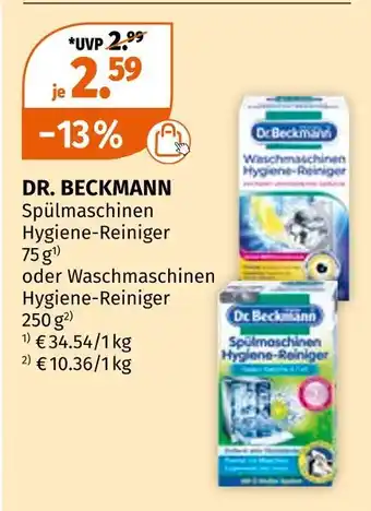 Müller Dr. beckmann spülmaschinen hygiene-reiniger Angebot