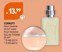 Müller Cerruti pour femme oder pour homme eau de toilette Angebot