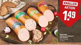 REWE Rügenwalder pommersche leberwurst oder teewurst Angebot