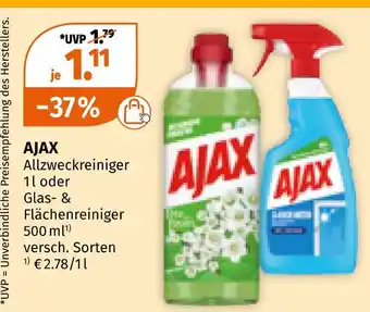 Müller Ajax allzweckreiniger oder glas- & flächenreiniger Angebot