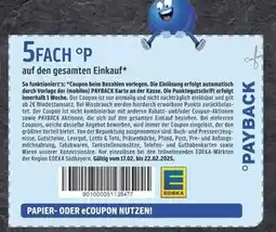 Edeka Payback 5fach °p auf den gesamten einkauf Angebot