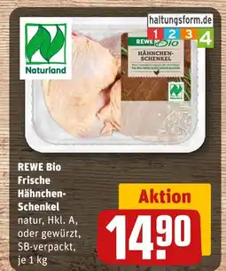 REWE Rewe bio frische hähnchen-schenkel Angebot