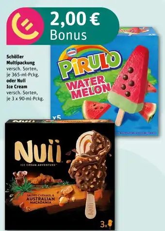 REWE Schöller multipackung oder Nuii ice cream Angebot