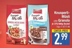 Edeka Knusperli knusper müsli erdbeer & weisse schoko oder 0% zuckerzusatz schoko Angebot