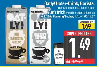 Edeka Oatly! hafer-drink, barista Angebot