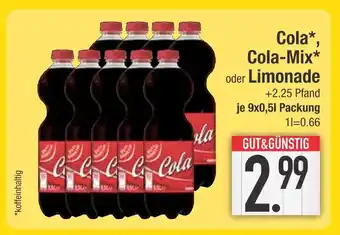 Edeka Gut&günstig cola oder cola-mix oder limonade Angebot