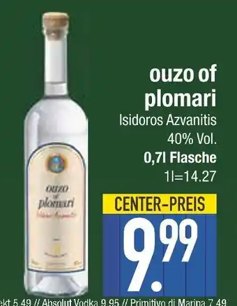 Edeka Isidoros azvanitis ouzo of plomari Angebot