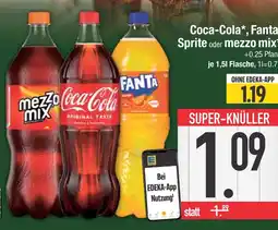 Edeka Coca-cola coca-cola oder fanta oder sprite oder mezzo mix Angebot