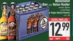 Edeka Mönchshof bier oder natur-radler Angebot