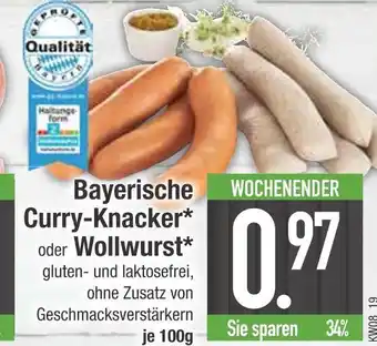 Edeka Bayerische curry-knacker oder wollwurst Angebot