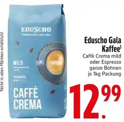 Edeka Eduscho caffè crema mild oder espresso ganze bohnen Angebot