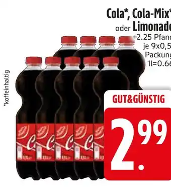 Edeka Gut&günstig cola oder limonade Angebot