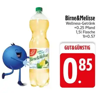 Edeka Gut&günstig birne&melisse wellness-getränk Angebot