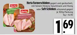 Edeka Herta farmerschinken oder saft-schinken Angebot