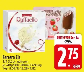 Edeka Ferrero raffaello eis oder duplo chocnut Angebot