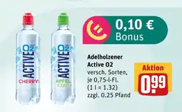 akzenta Adelholzener active o2 cherry oder active o2 apfel kiwi Angebot