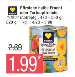 Marktkauf Herzstücke pfirsiche halbe frucht oder tortenpfirsiche Angebot