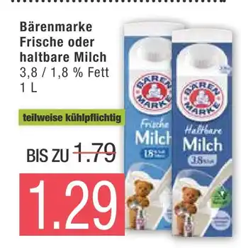 Marktkauf Bärenmarke frische oder haltbare milch Angebot