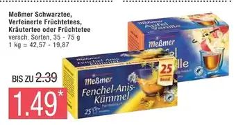 Marktkauf Meßmer schwarztee, verfeinerte früchtetees, kräutertee oder früchtetee Angebot