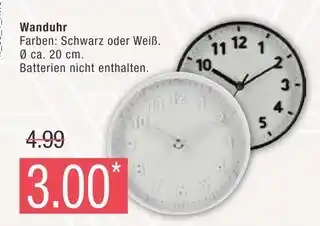 Marktkauf Wanduhr Angebot