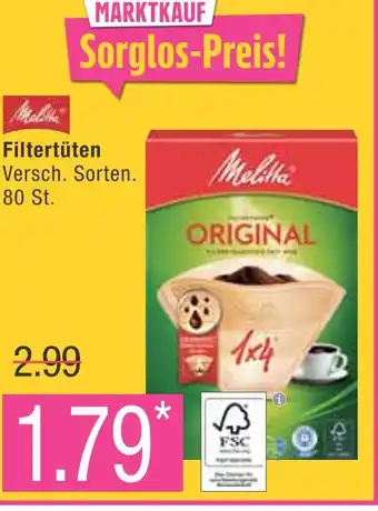 Marktkauf Melitta filtertüten Angebot