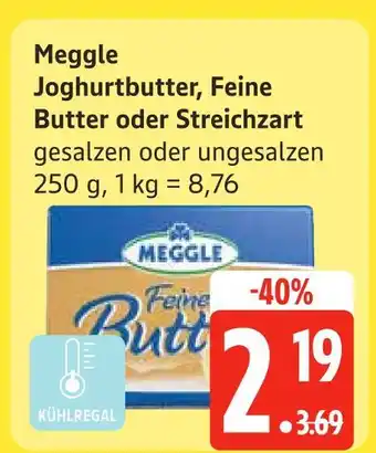 Edeka Meggle joghurtbutter, feine butter oder streichzart Angebot